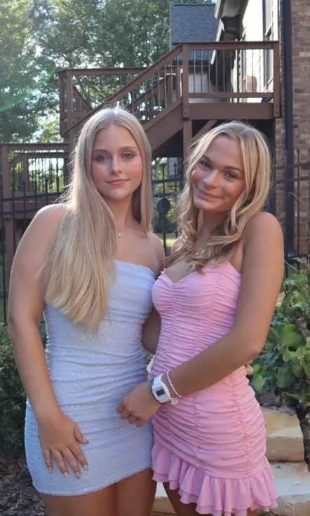 Lucy in the Sky Pink Ruffle Mini Dress - Image 3