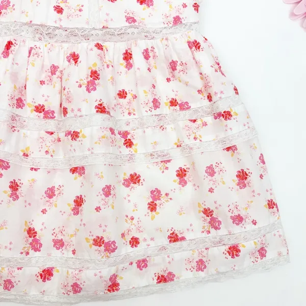 LoveShackFancy X Target Cosette Floral Midi Dress Smocked Cottagecore Lace Pink - Image 8