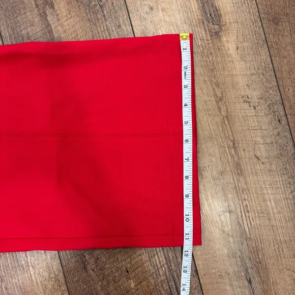 Talbots Women's 8 Wide Leg Ponte Pants Bright Cherry Red Patch Pockets High-Rise - Image 10