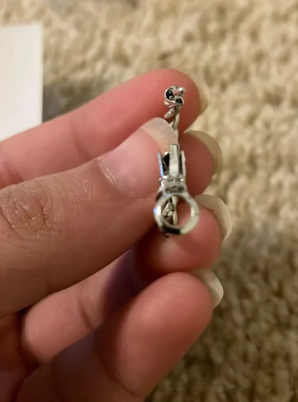 Silver Twisted Hoop Twist Earring Earrings - Image 4