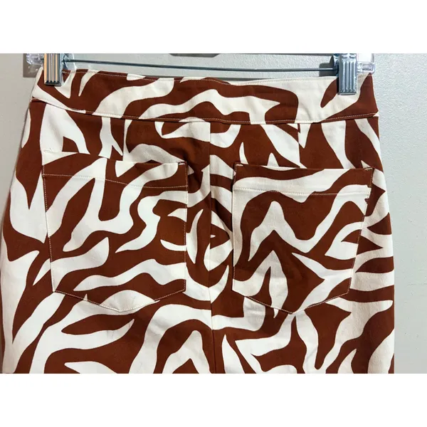 Spanx On the Go‎ Polished Ankle Pockets Pants XS Clay Zebra Stripe Excellent - Image 11