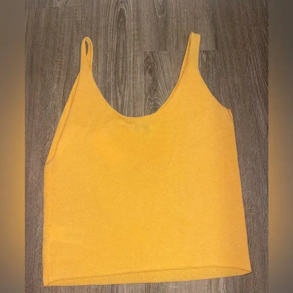 Vince Cashmere Scoop Neck Camisole‎ in Light Tangelo - Image 5