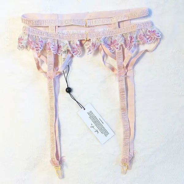 NWT For Love & Lemons April Bloom Garter Belt - Small - Image 2