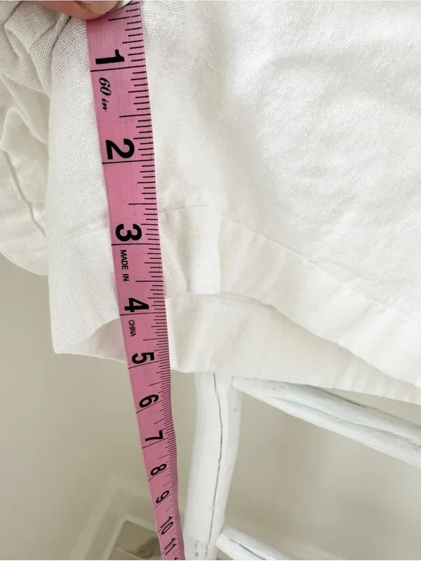 Old Navy White Drawstring Linen Blend 4” Shorts Size Large - Image 12