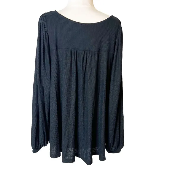 Free People devin Henley top black sz‎ L - Image 4