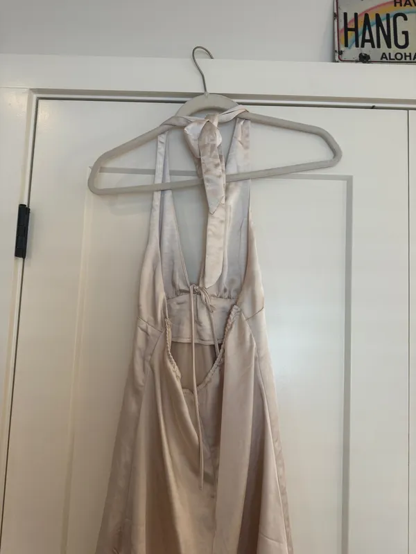 Small Silk Halter Backless Princess Polly Dress - Image 2