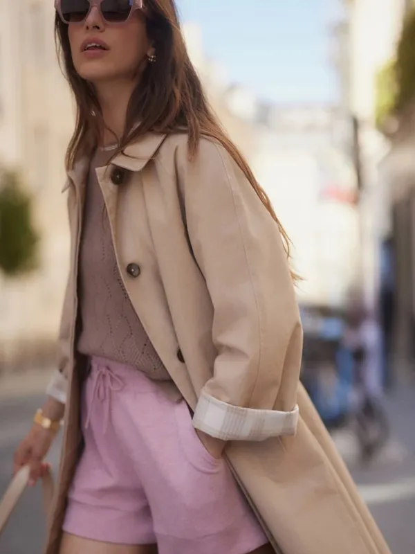 NWT Varley Robyn Oversized Car cotton twill Coat A line shape size xxs - Image 5