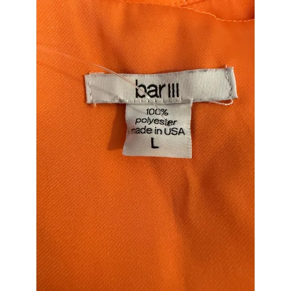 Bar III Peach Orange Sleeveless Zip Front mini Dress L y2k resort dainty resort cute - Image 6