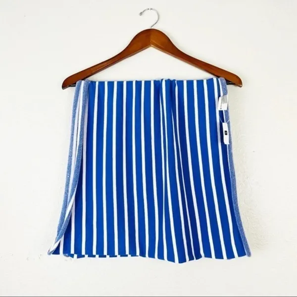 GAP NEW Blue‎ Cotton Stripe Scarf OS - Image 5