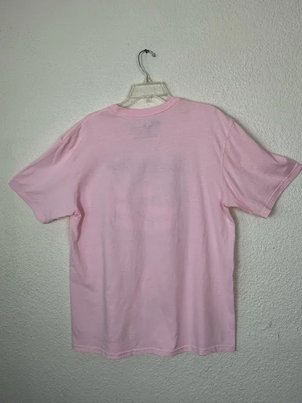 Bass Pro Shop Unisex Shirt Pink Sz L An American Tradition Cotton Flag. - Image 3