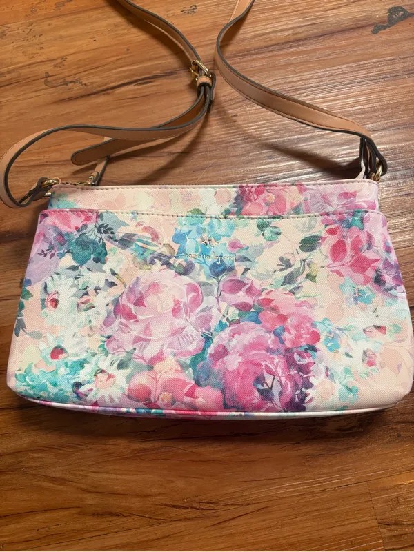 Nanette Lepore Floral Crossbody Bag Pastel Spring Purse - Image 3