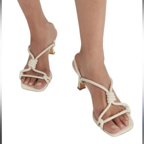 Anine Bing Vanina Spool Strappy Bridal Slip On Heels Size 37 - Image 2