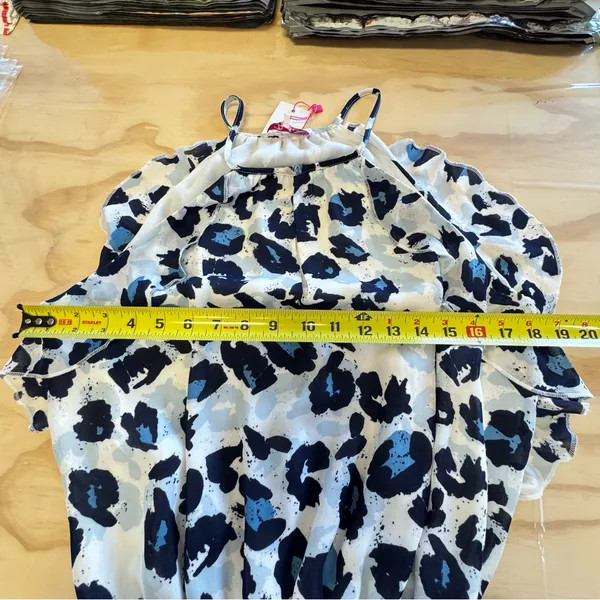 NWT Parker Abstract Animal Print Lightweight‎ Sleeveless Mini Dress Medium Blue - Image 10