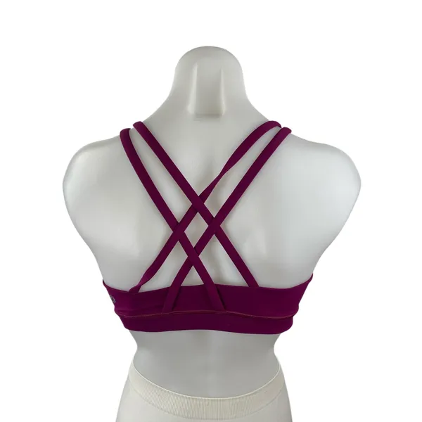 Lululemon x Peloton Maroon Pink Sleeveless Strappy Sports Bra Crop Tank Top Sz 6 - Image 2