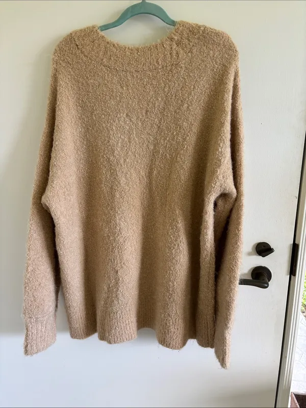 Nwt Aerie Teddy Boucle Cozy Oversized Sweater Size Large New Loungewear Fall - Image 4
