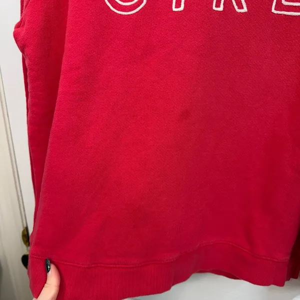 Lucky Brand red embroidered GIRL casual crewneck 100% cotton sweatshirt casual L - Image 3