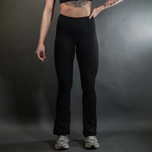 Irongrind Reborn Flared Leggings Jet Black Size Small - Image 11