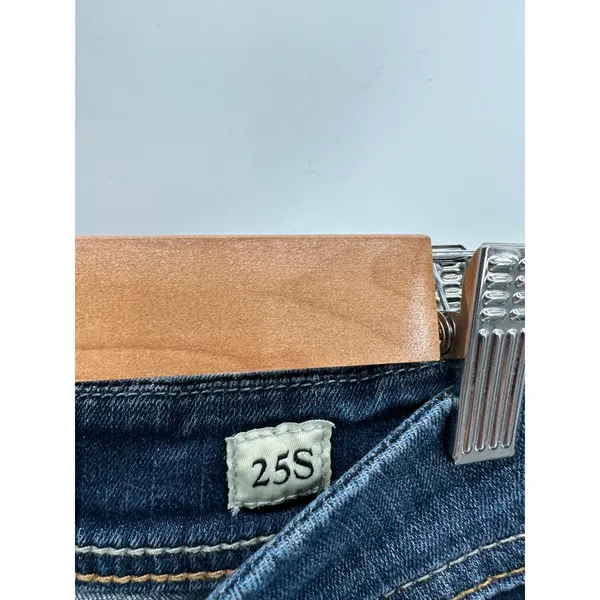 BKE Denim Kate Straight Leg Dark‎ Wash Blue Jeans Womens Size 25 x 29.5 Short - Image 7