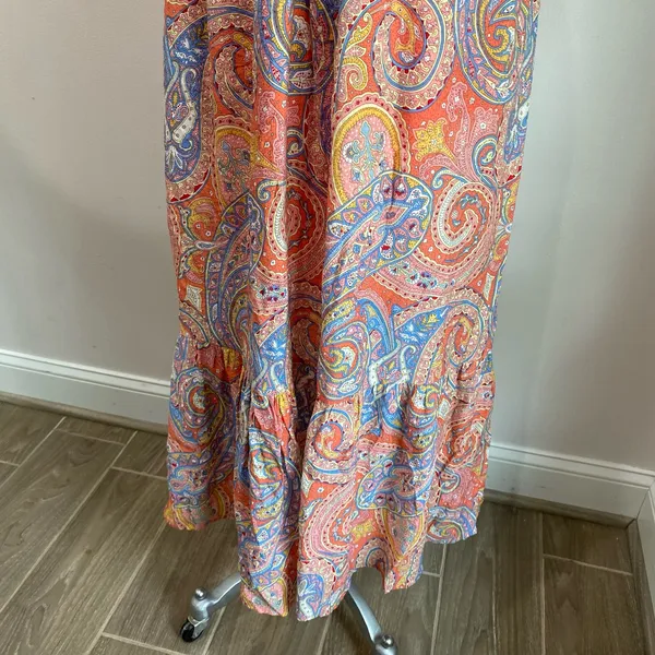Molly Bracken Printed‎ Long Dress in Pink Isabelle Size XS - Image 10