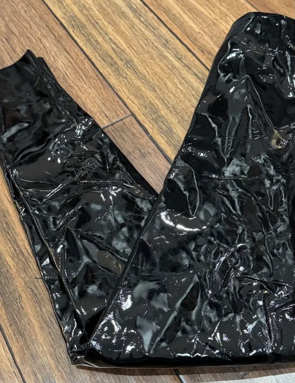 Commando Black Faux Patent Leather Legging (Style SLG25) - Image 9