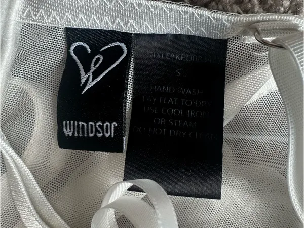 Windsor White Satin Bustier Crop Tank - Image 5