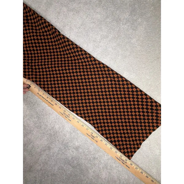 Anthropologie Maeve Colette Pants Rust Black Checkerboard Cropped Wide Leg 27 - Image 11