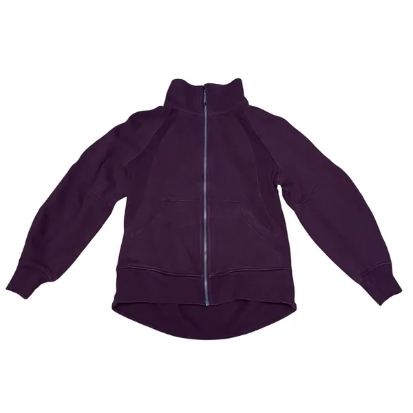 Lululemon Scuba Oversized Funnel Neck Full Zip Hoodie XS/S Garnet Red Purple - Image 9