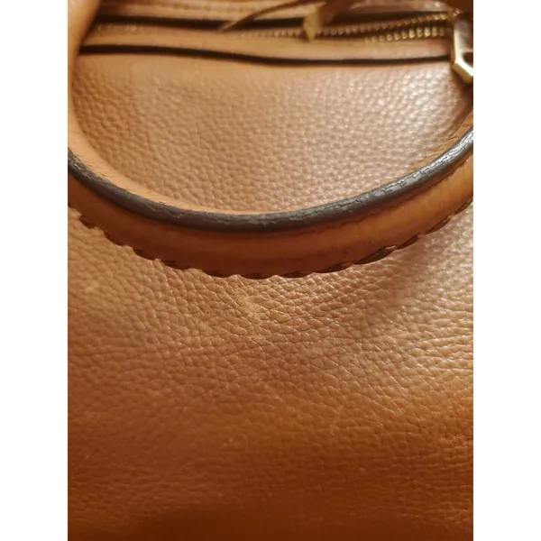 Rebecca Minkoff BROWN Soft Leather Pocket Zipper Top Handles Shoulder Bag - Image 12