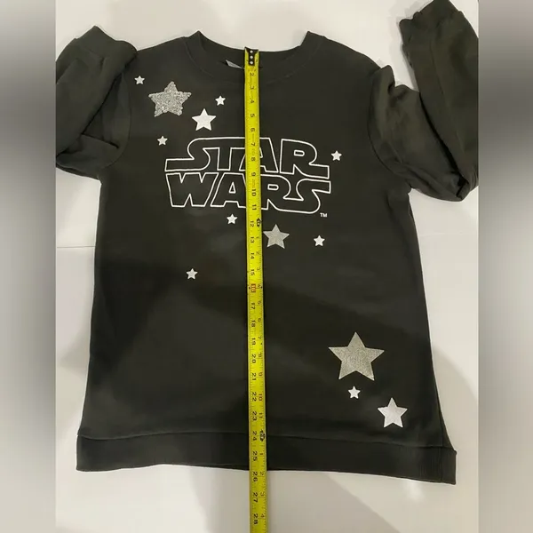 Star Wars Pullover Sweatshirt Womens Small Gray Long Sleeve Crewneck - Image 6