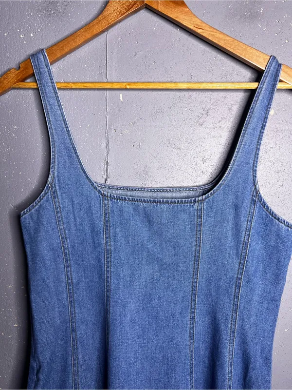 Marine Layer Roan Denim Maxi Dress in size Medium. - Image 11