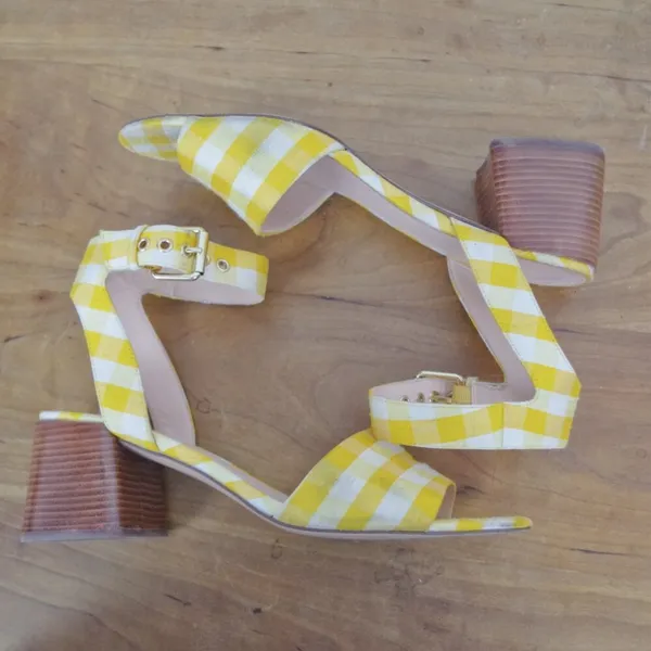 J Crew Strappy Stipe Sandal Style Heels Size 9.5 - Image 2