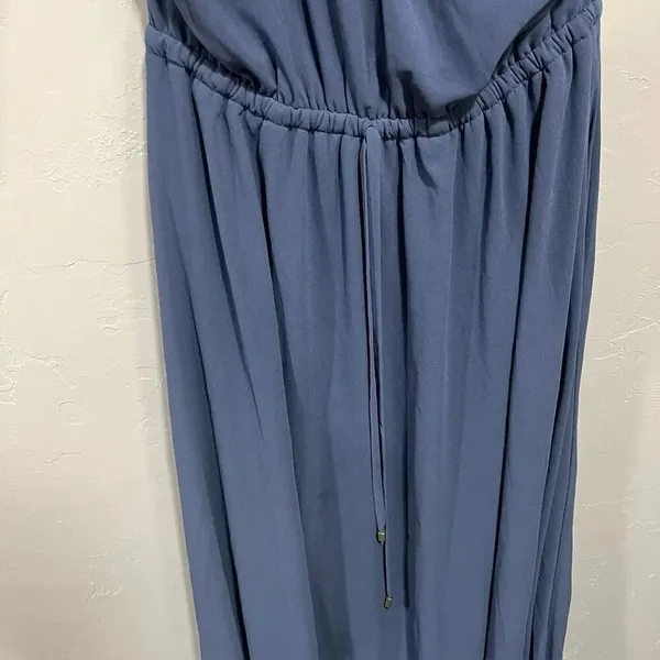 Be Mellow Denim Blue Maxi Dress - Image 3
