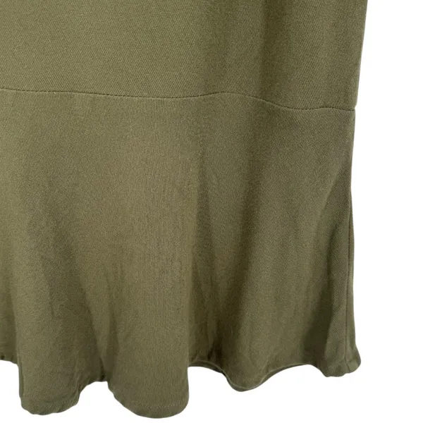Anthropologie Maeve‎ Ragonda Tunic Dress Moss Green Smocked Long Sleeve Size 12 - Image 11