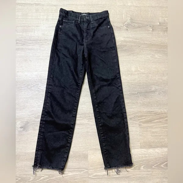 •EXPRESS• HIGH RISE STRAIGHT ANKLE JEANS - Image 7