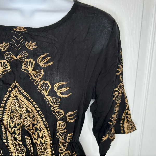 Earthbound Black and Gold Dashiki‎ Dress Size S - Image 6