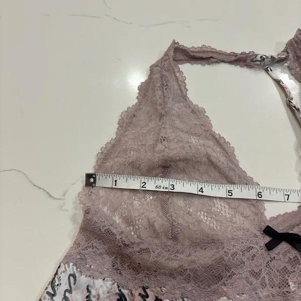 Victoria's Secret Lace Trim Chemise - Pink and Black size M - Image 10