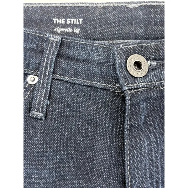AG Adriano Goldschmied The Stilt Cigarette Leg Jeans Dark Wash Indigo 27 - Image 3