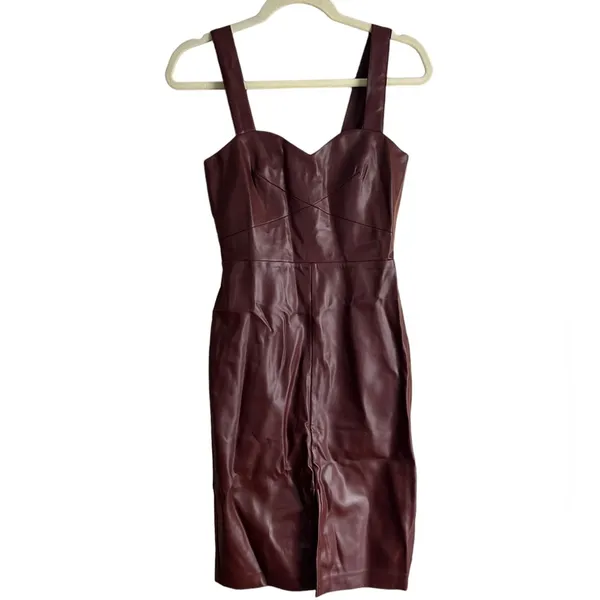 French Connection Crolenda Faux Leather Dress - Image 5