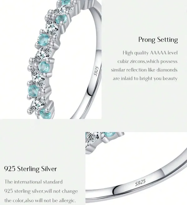 Sterling Silver and blue topaz rings.  - Image 6