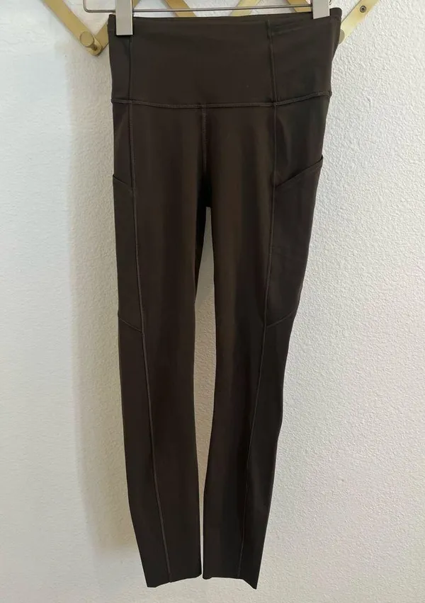 Lululemon Fast and Free Tight II 25" *Non-Reflective Nulux Dark Olive 4 - Image 4
