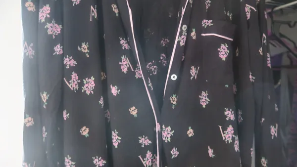 Victoria's Secret heavenly by victoria pj's nightgown floral flowers in black, pink and green size large. - Image 3