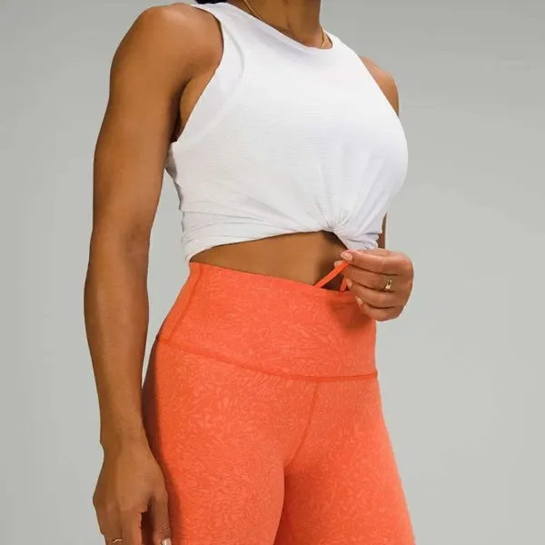 NWOT Lululemon Wunder Train High Rise Shorts 8” Crunch Warm Coral - Image 2