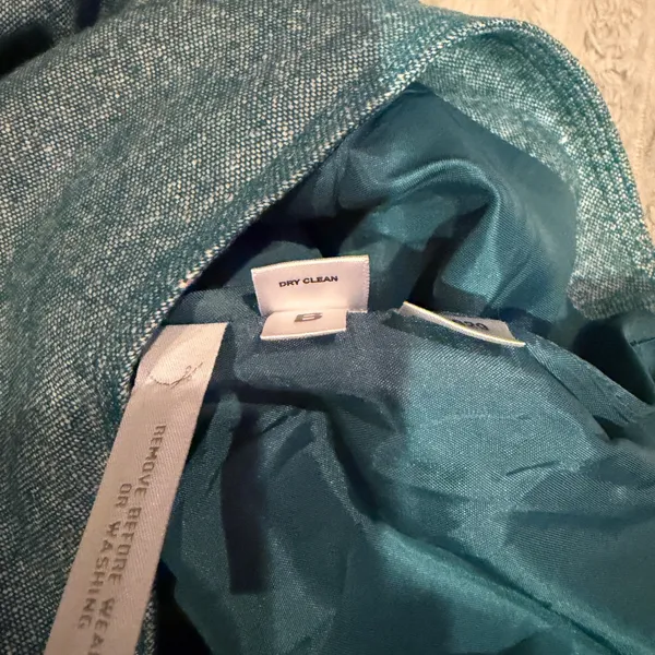 Ann Taylor Loft Teal Blue Wool Silk Blend Tweed Flared A-Line Skirt Size 10 - Image 7