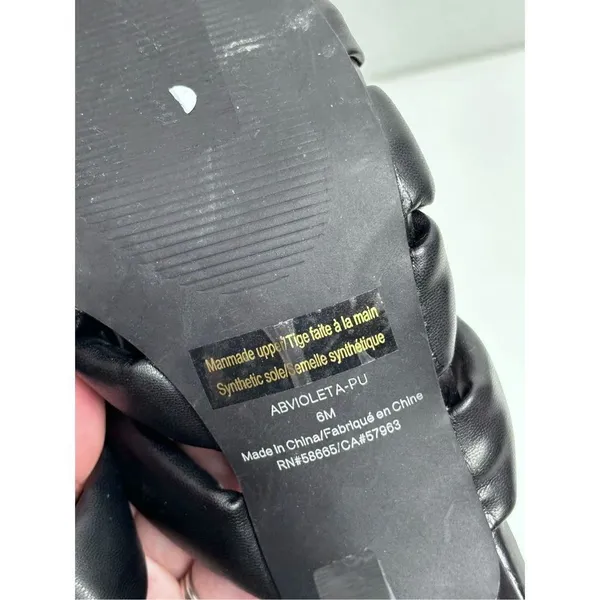Abound Sandals‎ Size 6 Black Square Toe Woven Stiletto High Heels - Image 8