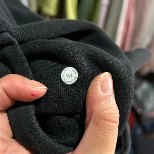 75. Lululemon Scuba Oversized 1/2 Zip Hoodie Black - Image 4