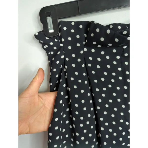 Zara Basic Black & White Polka Dot Pants‎ Women's XS Pinup Retro Preppy - Image 5