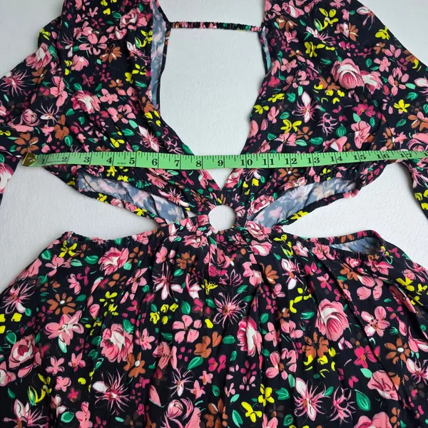 The Drop x Lauravanessa NWT Floral Cutout Mini Dress Black‎ Multi Size M - Image 8