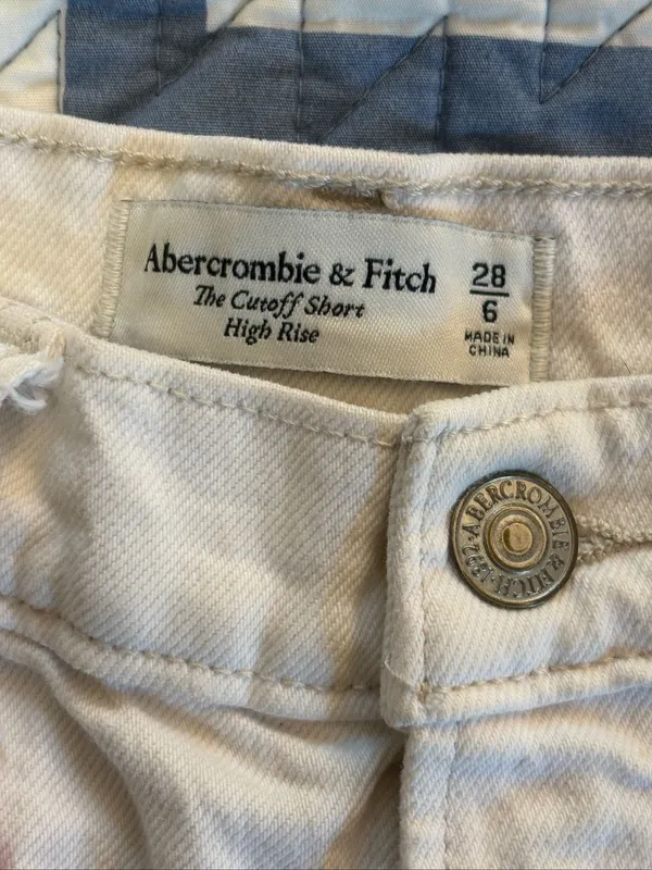 Abercrombie & Fitch High Rise Denim Tie Dye Shorts Sz 28 - Image 6
