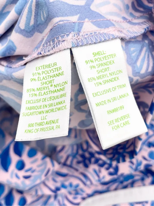 Lilly Pulitzer Luxletic Monica Skort High Tides Good Vibes Size 2 Stretch UPF 50 - Image 8