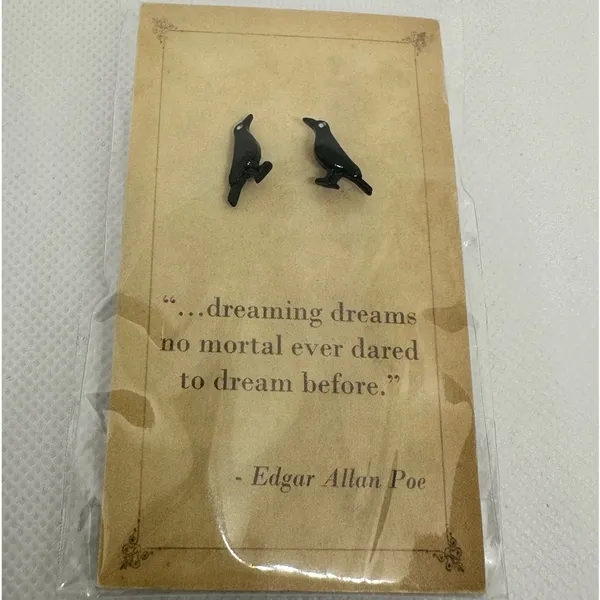 Edgar Allan Poe “The Raven” Earrings - Image 3